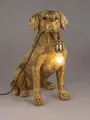 formano Leuchte Hund 52 cm Dekoration Tier antik - Gold Lampe