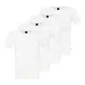 BOSS Herren Modern T-Shirts Cotton Stretch Slim Fit Crew-Neck 4er Pack, Farbe:Weiß, Artikel:-100 White, Größe:S