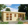 Gartenhaus "Neapel", Holz, BxHxT: 605 x 219 x 282 cm (Außenmaß inkl. Dachüberstand) - beige