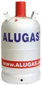 Alugas Propangasflasche 11 kg, leer, mit Ventil und Schutz