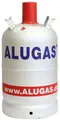 Alugas Propangasflasche 11 kg, leer, mit Ventil und Schutz