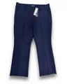 CAMBIO FARAH Damen Bootcut Hose Gr. 44 dunkelblau knöchellang Stoffhose