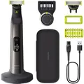 Philips Barttrimmer OneBlade Pro Face & Body, QP6552/61, 20 Schnittstufen, mit 3 Aufsätzen, 2 Klingen und Reiseetui