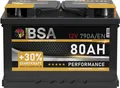 BSA Autobatterie 80Ah 12V Starterbatterie Batterie ersetzt 74Ah 75Ah 77Ah