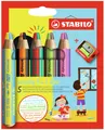 5 STABILO Multitalentstift woody 3 in 1 duo, 5er Kartonetui