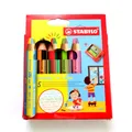 STABILO Multitalentstift woody 3 in 1, duo 5er Etui Buntstift inkl. Spitzer