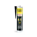 MEM Universal Silikon 4in1, Silikon-Dichtstoff für Naturstein, Sanitär, Fenster und Fassade, Innen- und Außenbereich, 300ml Kartusche, Schwarz