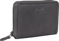Benthill Kleine Geldbörse Leder | Mini Geldbeutel Damen mit RFID Schutz | Portmonee Slim mit Reißverschluss | Flaches Portemonnaie mit 6 Kartenfächer