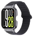 Für Xiaomi Redmi Watch 5 / Watch 4 Silikon Armband mit Metall Gehäuse Schwarz