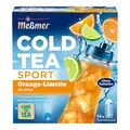 Meßmer Cold Tea Sport Orange-Limette | Früchtetee | Kaltaufguss mit Koffein | ohne Zuckerzusatz | 14 Pyramidenbeutel