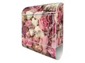 banjado Wandbriefkasten Stahl Strauss Rosen (Wandbriefkasten witterungsbeständig, pulverbeschichtet, mit Zeitungsfach), 39 x 47 x 14cm