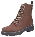 Rieker Schnürstiefelette Schnürboots, Plateauboots, Profilsohle, mit Innenreißverschluss