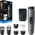 Braun Barttrimmer All-In-One Series 3, AIO3540, 16 Schnittstufen, mit 6 Aufsätzen und Tasche