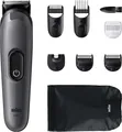 Braun Bartschneider Haarschneider AIO3540 8in1 Trimmer grau Akku 1-21mm