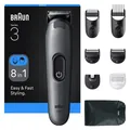 Braun AIO3540 Barttrimmer 8-in-1, 14 Längeneinstellungen, 50 Min Akku