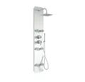 HOME DELUXE Duscharmatur Duschpaneel DIVE - Weiß inkl. Tropenbrause und komplettem Zubehör