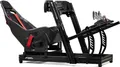 Next Level Racing Racing Flight Seat Pro - Flugzeug-Sitz für den heimischen Simulator - für alle Arten von Sim-Luftfahrt geeignet - mit Gurten und Fussauflage - integrierte Rollen (NLR-S033)