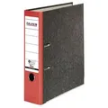 Falken 20x Ordner RC-Wolkenmarmor A4 farbiger Rücken 80mm Rücken rot 80024516F