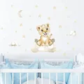 Wandtattoo Wandsticker niedlichen Tiger Mond Stern Wandaufkleber