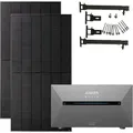 Anker SOLIX 1000W Balkonkraftwerk mit 2×500W SolarSpace Module mit Halterung für Flachdach
