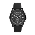 Herrenuhr ARMANI EXCHANGE OUTERBANKS AX1326 Chrono Silikon Schwarz