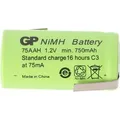Akku 2/3AA NiMH-Akku mit Lötfahne Z-Form 650mAh