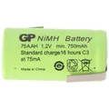 AccuCell Akku 2/3AA NiMH-Akku mit Lötfahne Z-Form 650mAh