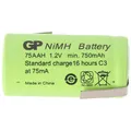Akku 2/3AA NiMH-Akku mit Lötfahne Z-Form 650mAh