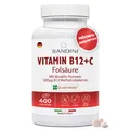 Bandini® Vitamin B12 aus Bioaktiver Form Methylcobalamin, 400 VEGANE Tabletten