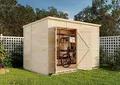 Storehaus Geräteschuppen Sepp XL mit Pultdach, Gartenhaus klein B 306 x T 186 cm, Lagerhaus aus Fichtenholz inkl. Fundamentrahmen, 5,69 m² Grundfläche, Nut-und-Feder-Bauweise, 12 mm Wandstärke