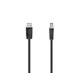 Hama USB-Kabel für PC und Notebook, USB-B auf USB-A, 1,50 - 5 m, Schwarz USB-Kabel, USB Typ B, USB Typ A, (500 cm), 480 Mbit/s, Knickschutz, schnelle und störungsfreie Übertragung