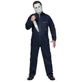 Metamorph Kostüm Michael Myers Overall - Halloween Kostüm Herren, Halloween Overall im kultigen Serienmörder-Look blau 50