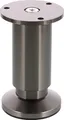 WAGNER Möbelbein/Verstellfuß DESIGN - Ø 40/60 x 100-115 mm, Titan-Optik Black, inkl. Anschraubplatte Ø 60 mm - 12037101