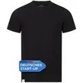 Alpenwert T-Shirt Herren Merino T-Shirt - mulesingfreie Wolle - hergestellt in Portugal (1 Pack) Antibakteriell, Anti-Schweiß-Geruch, Outdoor & Funktionsshirt schwarz M