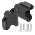 2Pcs 22mm Universal Lenker Riser Lenker Clamp Back Move Mount AdapterSchwarz