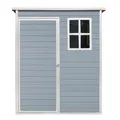 osoltus Lönneberga 1,5m² Gartenhaus Kunststoff Schuppen 96 x 157 cm Grau