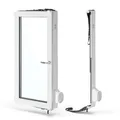 AEG AWKIT5 Premium Window Kit/schnelle Installation/Fensterabdichtungs-Set/effiziente Kühlung/energiesparend/passend für alle portablen Klimageräte mit 15 cm Schlauchdurchmesser/grau-weiß