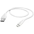 Hama USB-Ladekabel USB 2.0 USB-A Stecker, USB-C® Stecker 1.50 m Weiß 00201596
