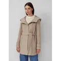 s.Oliver Funktionsmantel Outdoor-Mantel Wollmix-Mantel im Slim Fit mit Gürtel beige L (40)