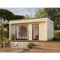 Palmako Holz-Gartenhaus Johanna Flachdach Unbehandelt 562 cm x 339 cm 16,6 m²