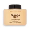 Makeup Revolution, Loose Baking Powder, Verlängert die Haltbarkeit des Makeups, Makeup Setting Powder, Banana Deep, Für mittlere bis dunkle Hauttöne, 32g
