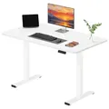 SANODESK Höhenverstellbarer Schreibtisch mit Komplett Tischplatte, Elektrischer Ergonomischer Schreibtisch, Steh-Sitz Bürotisch für Homeoffice, 120 x 60 cm, Weiß