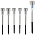 Relaxdays Solarlampen Set Schwarz,Silber,Transparent