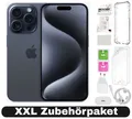 Apple iPhone 15 Pro - 128 GB - Titan Blau - XXL Starterset- Zustand: WIE NEU