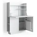 Vicco Sekretär, Weiß, Weiß, Holzwerkstoff, 6 Fächer, Rechteckig, 85x118.9x27 cm, Arbeitszimmer, Schreibtische, Sekretäre