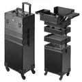 VEVOR Kosmetikkoffer mit wärmeisolierender Schicht Make Up Tasche aus MDF-Platte + Aluminiumrahmen robust und verschlei_fest Schminkkoffer