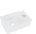 Aloni Keramik Design Handwaschbecken Weiß Hahnloch Rechts 30 x 18,5 x 9,5 cm