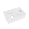 Aloni Keramik Design Handwaschbecken Weiß Hahnloch Rechts 30 x 18,5 x 9,5 cm
