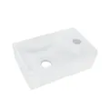 Aloni Keramik Design Handwaschbecken Weiß Hahnloch Rechts 30 x 18,5 x 9,5 cm