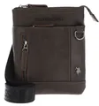 U.S. POLO ASSN. Cambridge Flat Crossbody Bag Umhängetasche Tasche Dark / Taupe